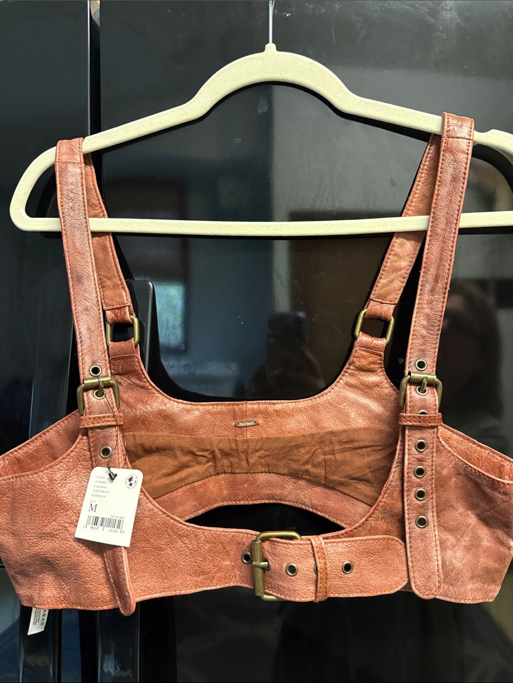 Free People Women’s Leather Harness Belt Bag - Brown
